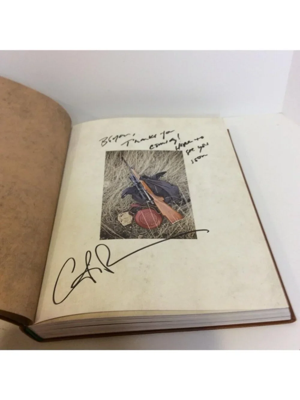 Remington Camp Cooking Charlie Palmer 2013 Leather Signed Autographed Signature